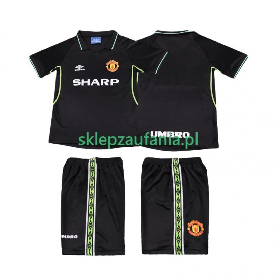 3-13 år Barn Manchester Utd drakt 1998 Retro Tredje 1999 Korte Ermer