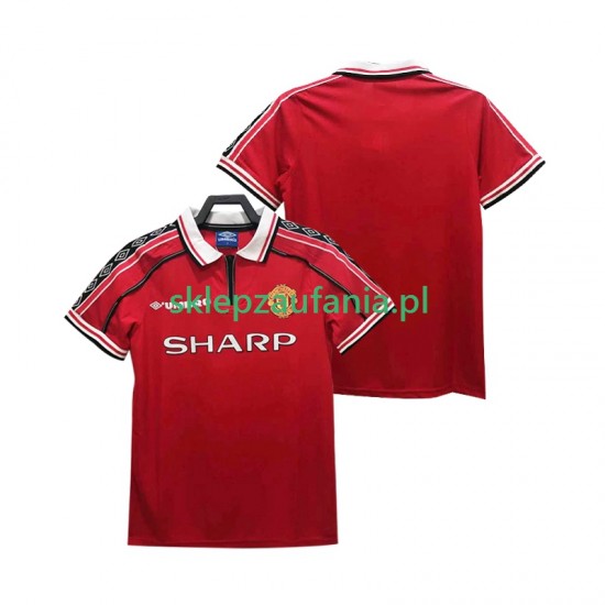 Herre Manchester Utd drakt 1998 Retro Hjemme 1999 Korte Ermer