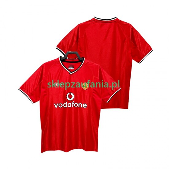 Herre Manchester Utd drakt 2000 2002 Retro Hjemme Korte Ermer