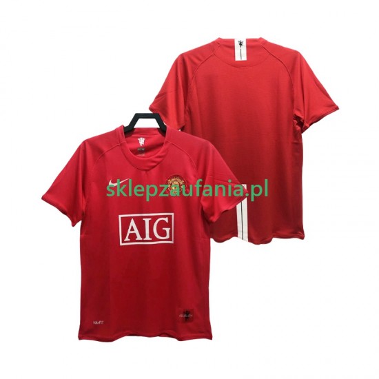 Herre Manchester Utd drakt Premier League 2007 Retro Hjemme 2008 Korte Ermer
