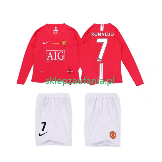3-13 år Barn Manchester Utd drakt Ronaldo 7 Premier League 2009 Retro Hjemme 2008 Langermet