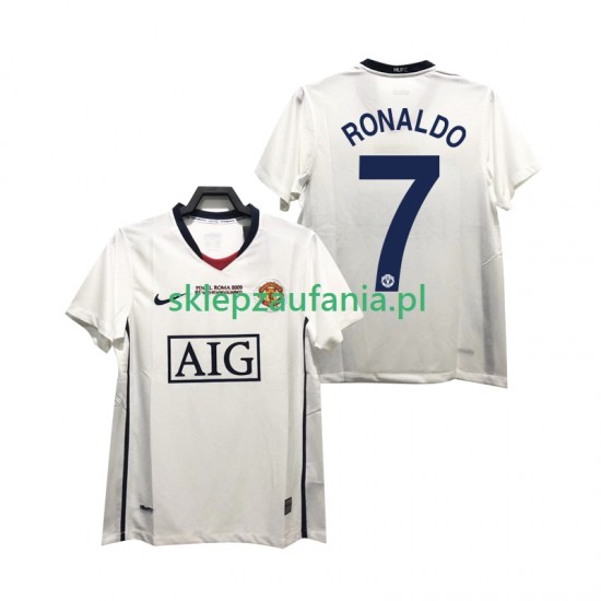 Herre Manchester Utd drakt Ronaldo 7 Champions League 2009 Retro Borte 2008 Korte Ermer