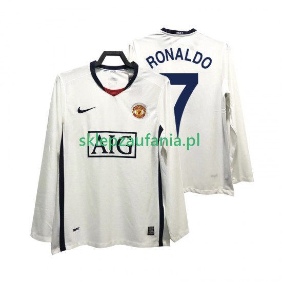 Herre Manchester Utd drakt Ronaldo 7 Premier League 2009 Retro Borte 2008 Langermet