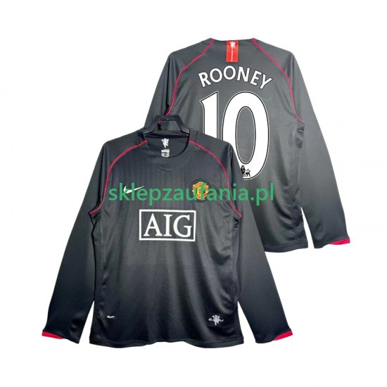 Herre Manchester Utd drakt Rooney 10 2007 Retro Borte 2008 Langermet