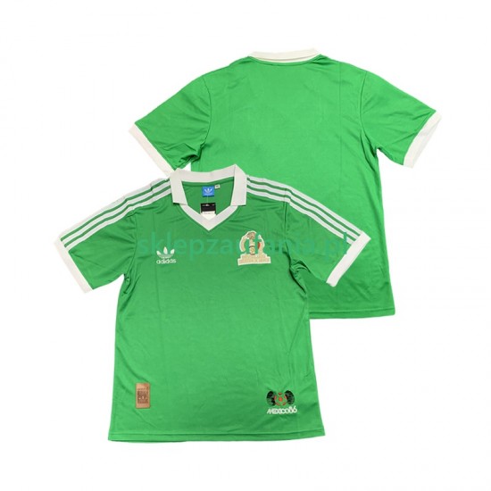 Herre Mexico drakt 1986 Retro Hjemme Korte Ermer