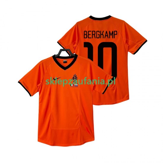 Herre Nederland drakt BERGKAMP 10 2000 Retro Hjemme Korte Ermer