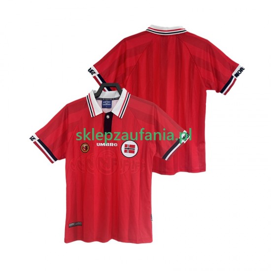 Herre Norge drakt 1998 Retro Hjemme Korte Ermer