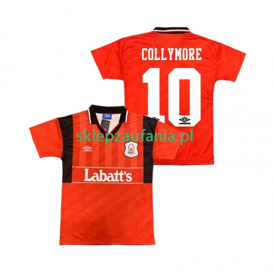 Herre Nottingham Forest drakt COLLYMORE 10 1995 Retro Hjemme 1994 Korte Ermer