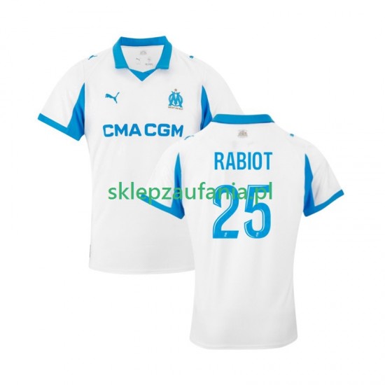 Herre Olympique de Marseille drakt Adrien Rabiot 25 Hjemme 2025-2026 Korte Ermer