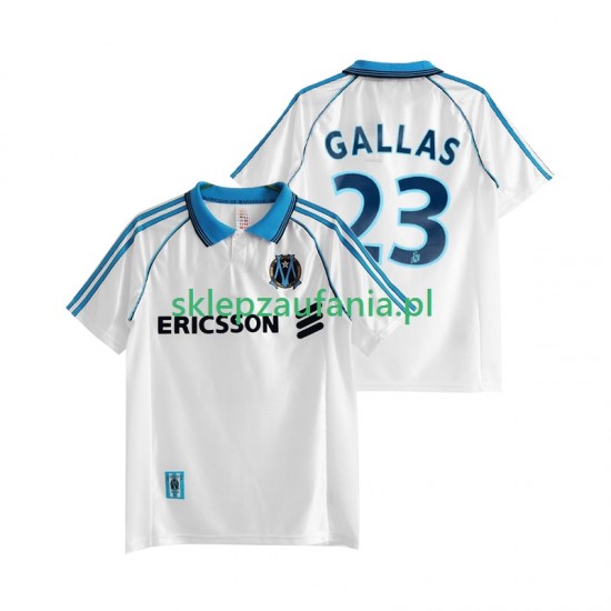Herre Olympique de Marseille drakt Gallas 23 1998 Retro Hjemme 1999 Korte Ermer