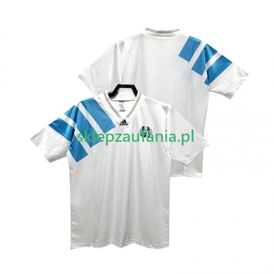 Herre Olympique de Marseille drakt 1992 1993 Retro Hjemme Korte Ermer