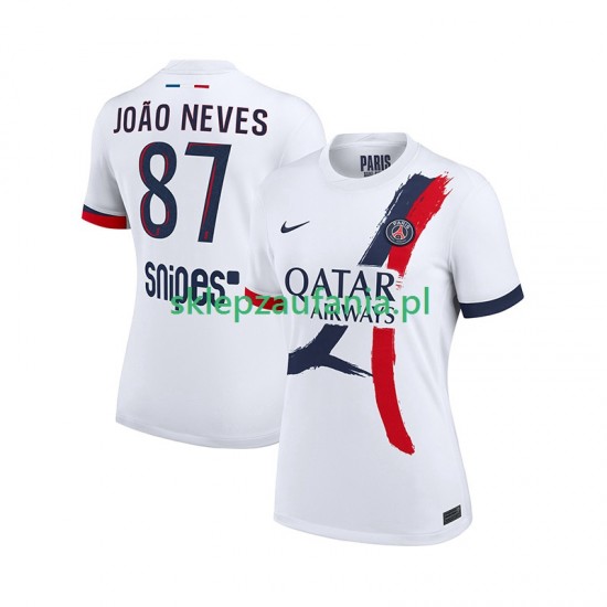 Herre Paris Saint-Germain drakt Joao Neves 87 Borte 2025-2026 Korte Ermer