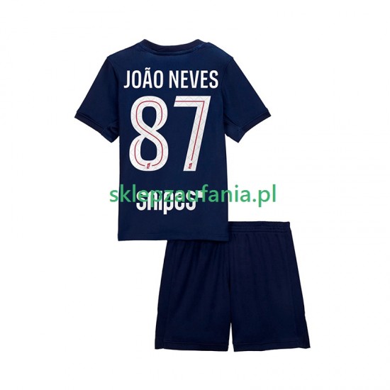 3-13 år Barn Paris Saint-Germain drakt Joao Neves 87 Hjemme 2025-2026 Korte Ermer
