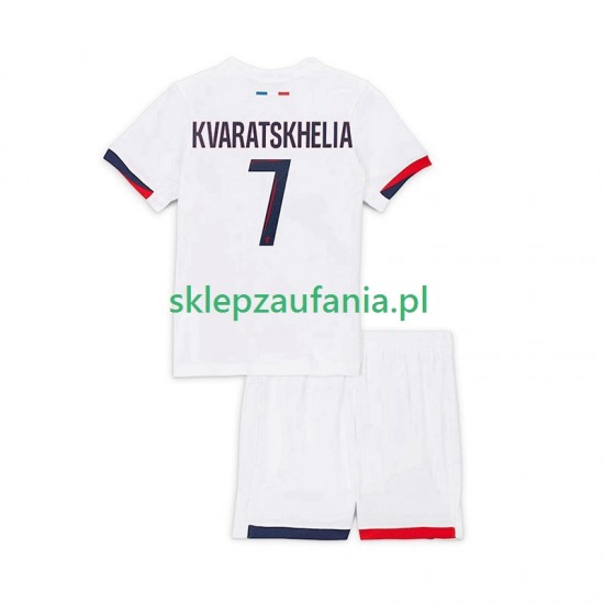 3-13 år Barn Paris Saint-Germain drakt Khvicha Kvaratskhelia 7 Borte 2025-2026 Korte Ermer