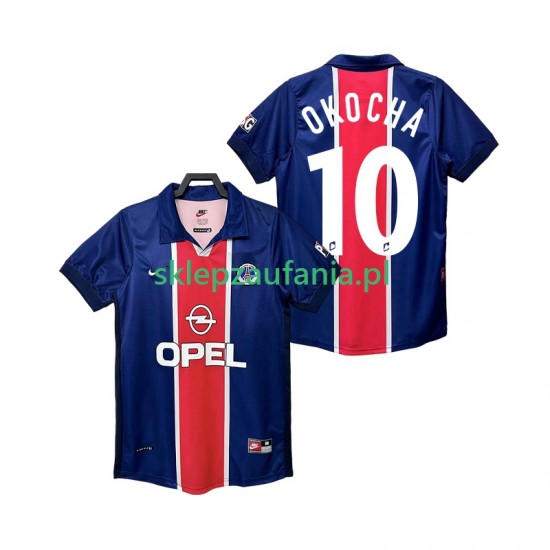 Herre Paris Saint-Germain drakt OKOCHA 10 1998 Retro Hjemme 1999 Korte Ermer