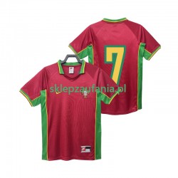 Herre Portugal drakt 7 1998 Retro Hjemme Korte Ermer Herre Portugal drakt 7 1998 Retro Hjemme Korte Ermer