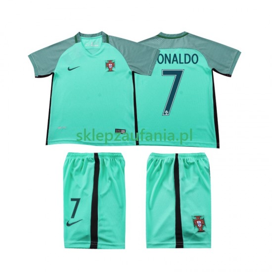 3-13 år Barn Portugal drakt Cristiano Ronaldo 7 2016 Retro Borte Korte Ermer