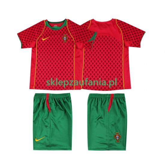 3-13 år Barn Portugal drakt Retro Hjemme 2004 Korte Ermer
