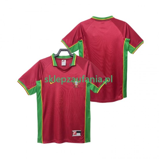 Herre Portugal drakt 1998 Retro Hjemme Korte Ermer