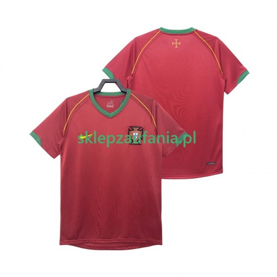 Herre Portugal drakt Retro Hjemme 2006 Korte Ermer