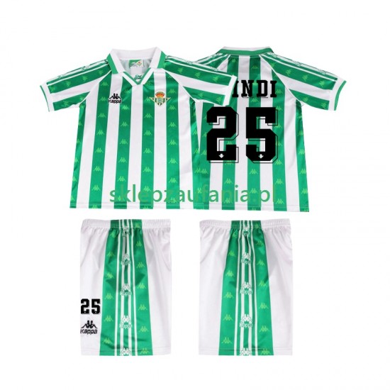 3-13 år Barn Real Betis drakt FINIDI 25 1996 1997 Retro Hjemme Korte Ermer