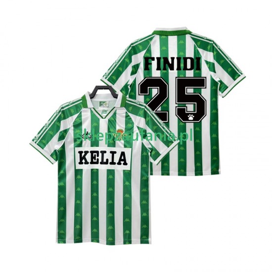 Herre Real Betis drakt FINIDI 25 1995 1996 Retro Hjemme Korte Ermer