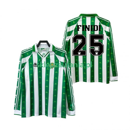 Herre Real Betis drakt FINIDI 25 1996 1997 Retro Hjemme Langermet