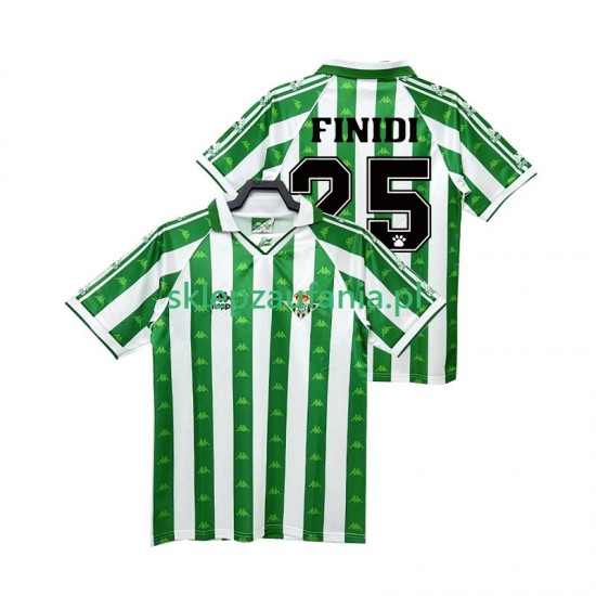 Herre Real Betis drakt FINIDI 25 1996 1997 Retro Hjemme Korte Ermer