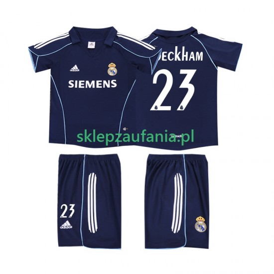 3-13 år Barn Real Madrid drakt BECKHAM 23 2005 Retro Borte 2006 Korte Ermer