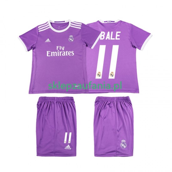 3-13 år Barn Real Madrid drakt Bale 11 2016 2017 Retro Borte Korte Ermer