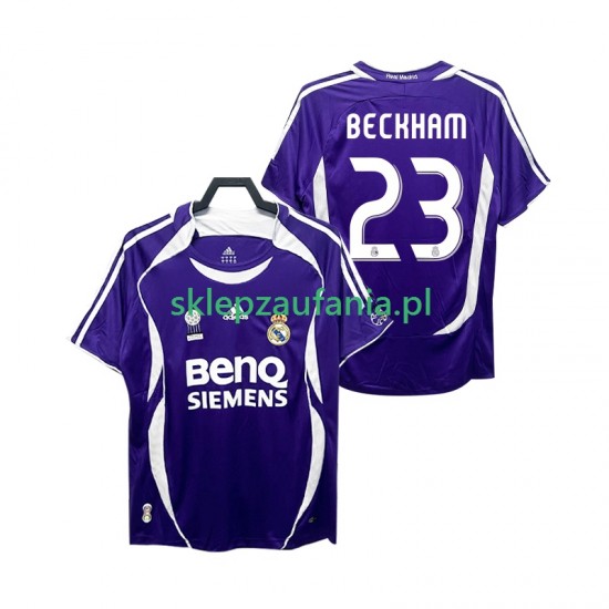 Herre Real Madrid drakt Beckham 23 2007 Retro Borte 2006 Korte Ermer