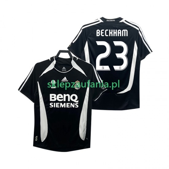 Herre Real Madrid drakt Beckham 23 2007 Retro Tredje 2006 Korte Ermer