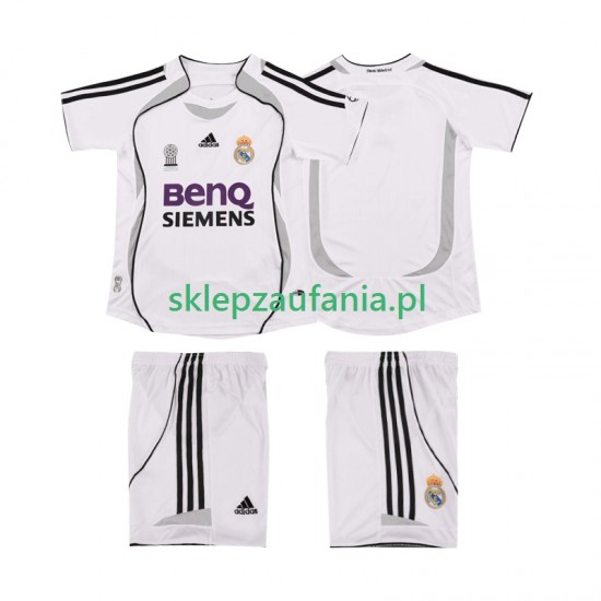 3-13 år Barn Real Madrid drakt 2007 Retro Hjemme 2006 Korte Ermer