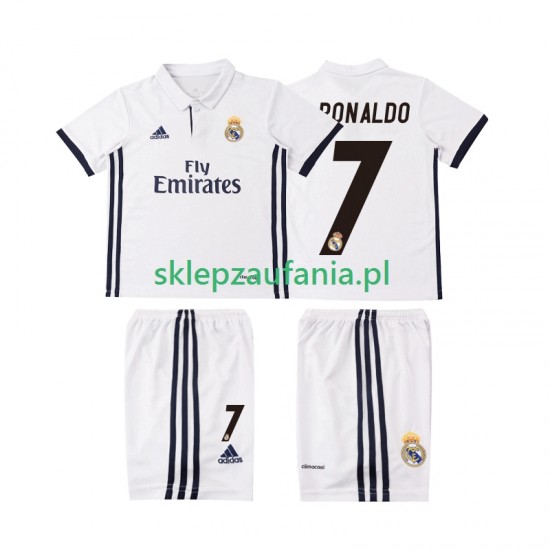 3-13 år Barn Real Madrid drakt Cristiano Ronaldo 7 2016 2017 Retro Hjemme Korte Ermer
