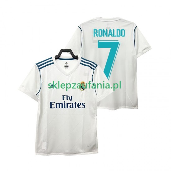 Herre Real Madrid drakt Cristiano Ronaldo 7 2017 Retro Hjemme Korte Ermer