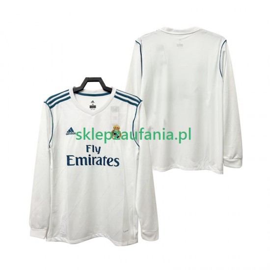 Herre Real Madrid drakt 2017 2018 Retro Hjemme Langermet