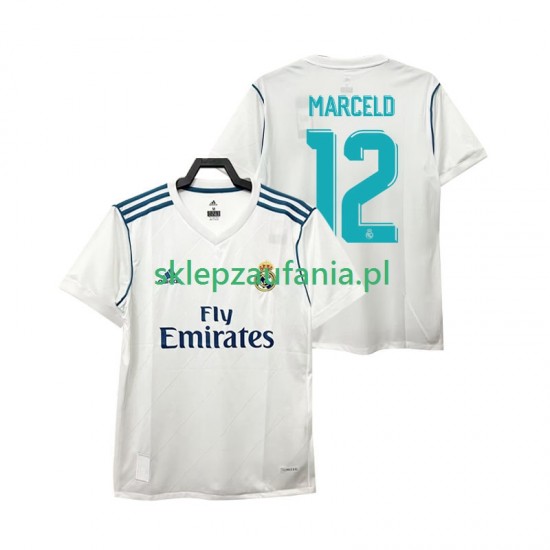 Herre Real Madrid drakt MARCELD 12 2017 2018 Retro Hjemme Korte Ermer