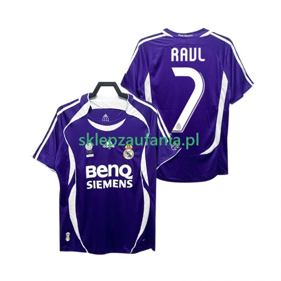 Herre Real Madrid drakt RAUL 7 2007 Retro Borte 2006 Korte Ermer