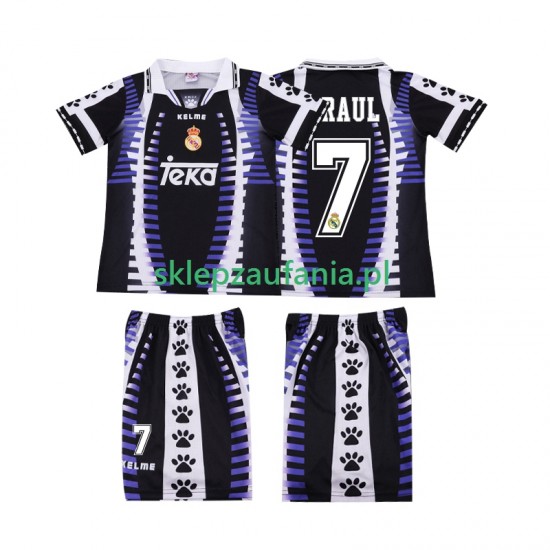 3-13 år Barn Real Madrid drakt RAUL 7 1997 1998 Retro Tredje Korte Ermer