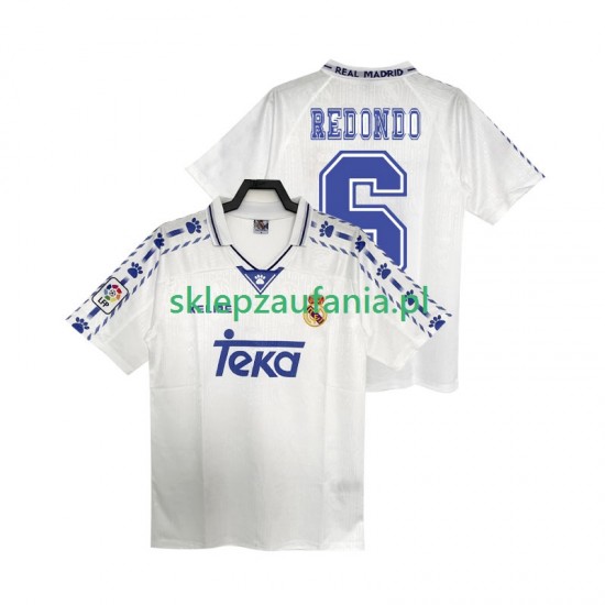 Herre Real Madrid drakt REDONDO 6 1996 1997 Retro Hjemme Korte Ermer