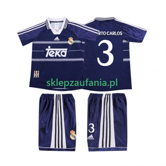 3-13 år Barn Real Madrid drakt ROBERTO CARLOS 3 1998 Retro Borte 1999 Korte Ermer