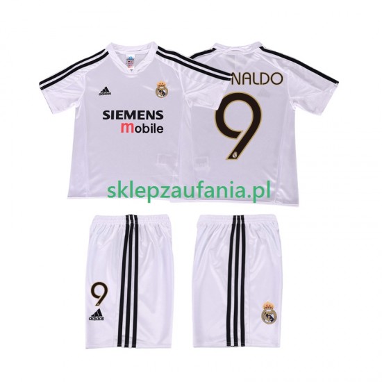 3-13 år Barn Real Madrid drakt RONALDO 9 20025 Retro Hjemme 2004 Korte Ermer