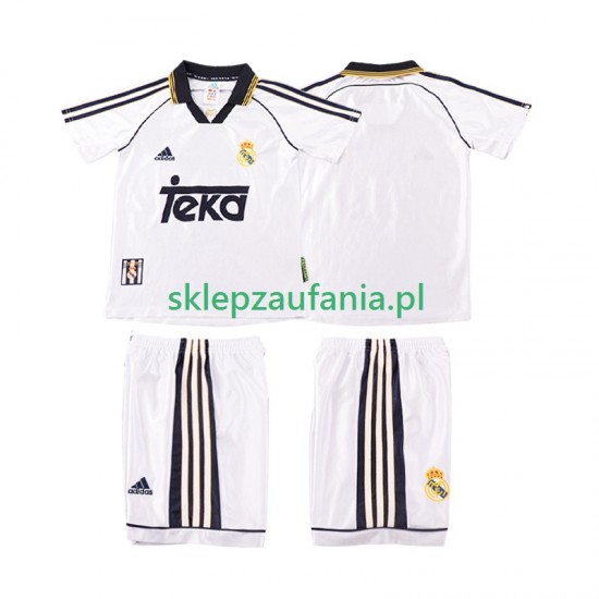 3-13 år Barn Real Madrid drakt 1998 2000 Retro Hjemme Korte Ermer