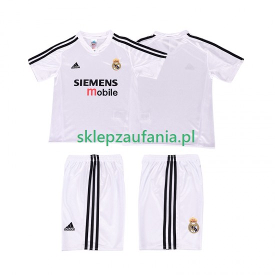 3-13 år Barn Real Madrid drakt 20025 Retro Hjemme 2004 Korte Ermer