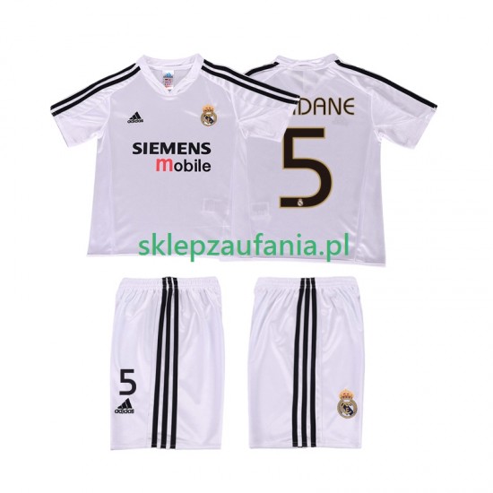 3-13 år Barn Real Madrid drakt ZIDANE 5 20025 Retro Hjemme 2004 Korte Ermer