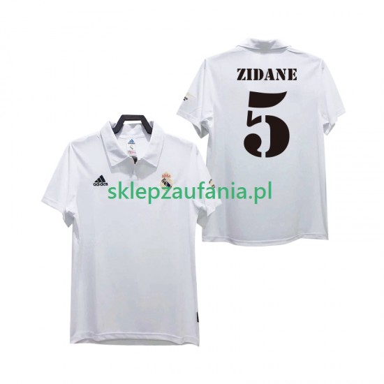 Herre Real Madrid drakt ZIDANE 5 2002 2003 Retro Hjemme Korte Ermer