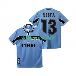 Herre SS Lazio drakt NESTA 13 1998 Retro Hjemme 1999 Korte Ermer
