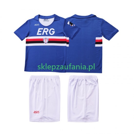 3-13 år Barn Sampdoria drakt 1991 Retro Hjemme 1990 Korte Ermer