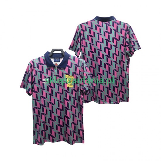 Herre Skottland drakt 1988 1989 Retro Borte Korte Ermer