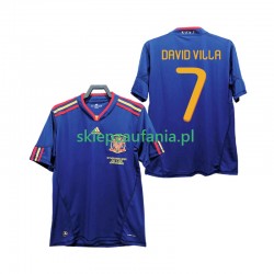 Herre Spania drakt DAVID VILLA 7 Retro Borte 2010 Korte Ermer